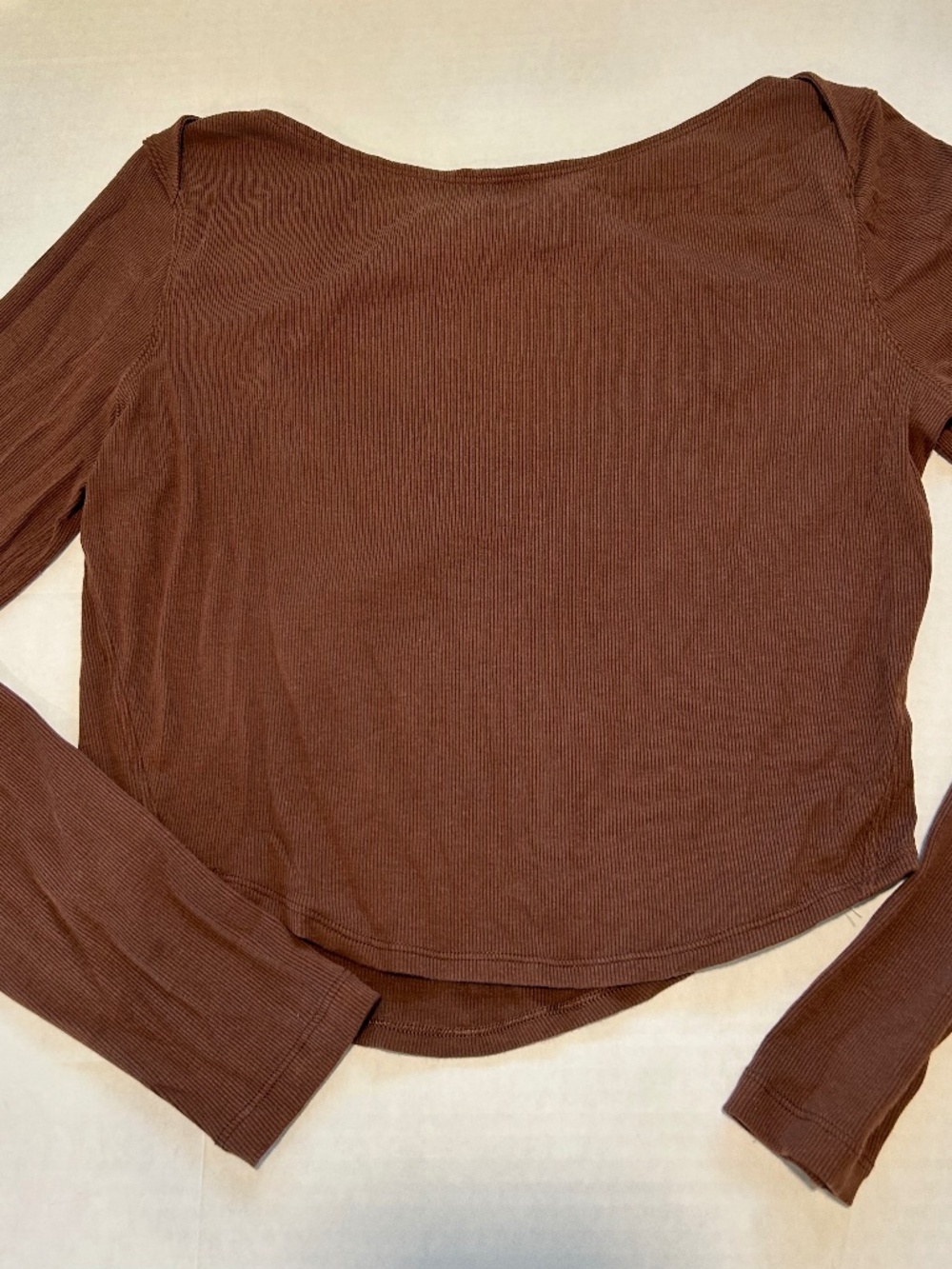 lululemon ribbed softstreme espresso brown  crop top 12